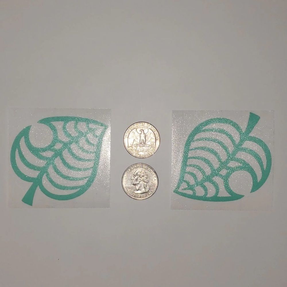 Animal Crossing Leaf Vinyl Decals set of (2)